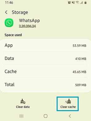 Rensa cache på Android för att fixa WhatsApp som inte fungerar