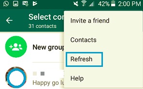 Refresh WhatsApp Contacts to Fix Contacts Not Showing Issues