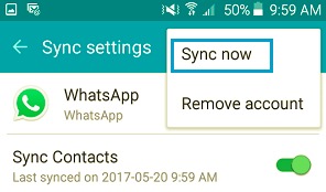 WhatsApp Sync를 재설정하여 문제가 표시되지 않는 연락처 수정