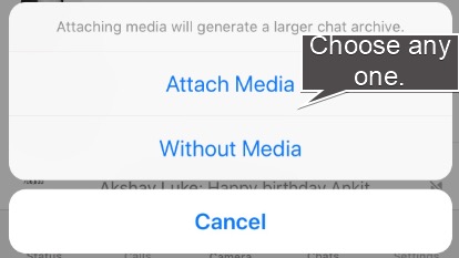 Transferir mídia do WhatsApp do iPhone para o PC usando e-mail