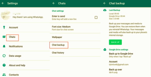 WhatsApp Local Backup on Android