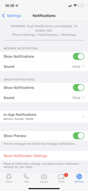 Enable WhatsApp Notifications