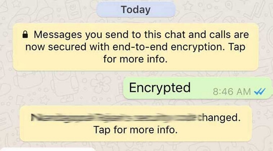 Mensagens criptografadas do WhatsApp