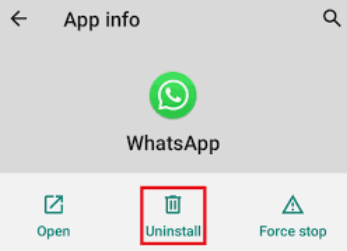 Installera om WhatsApp-applikationen