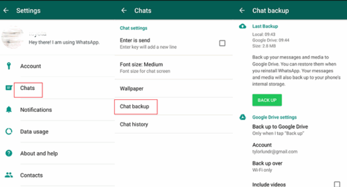 Only Back Up WhatsApp Chat without Media Files