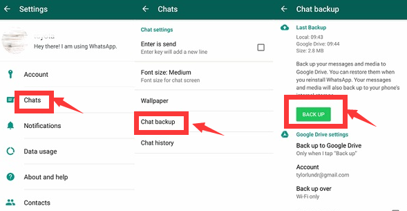 How to Back Up WhatsApp Conversations