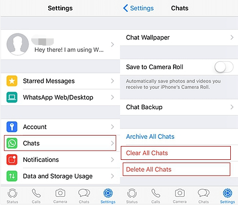 Como excluir todos os bate-papos do WhatsApp no ​​​​iPhone