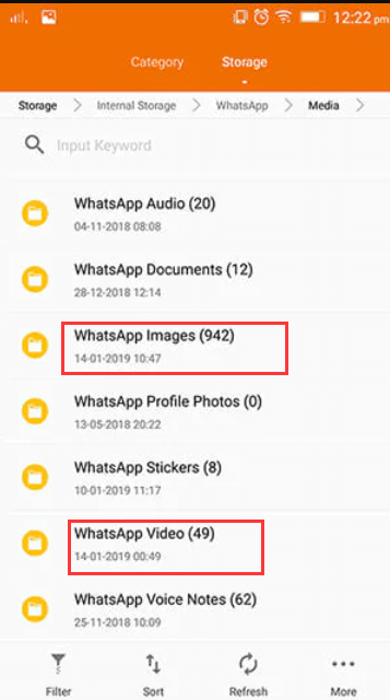 Android 사용자를 위해 WhatsApp 미디어를 외장 하드 드라이브로 xport