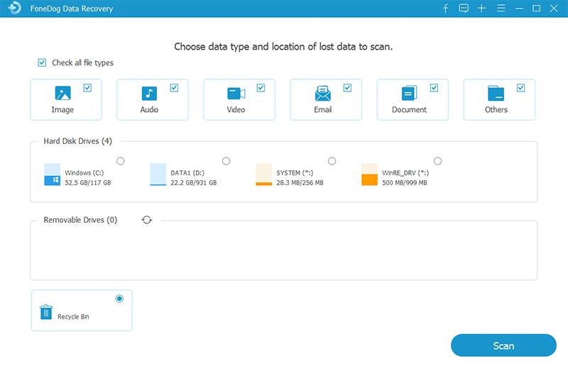 Fonedog - Data Recovery for Windows Screenshot