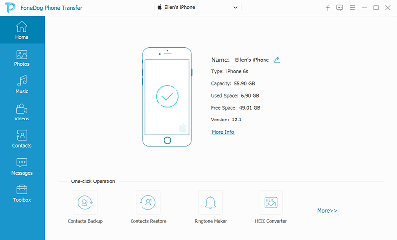 Launch FoneDog Phone Transfer and Connect iPhone