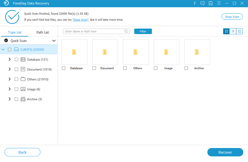 View the Results and Recover Deleted Files