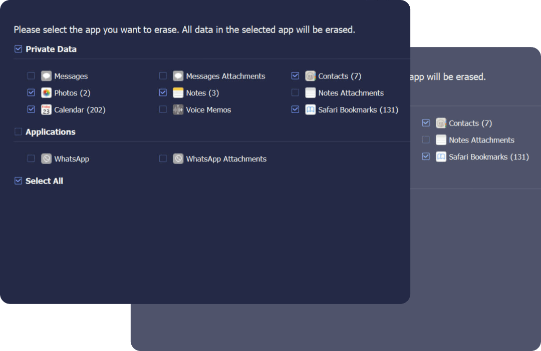 Erase Private Data