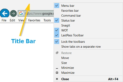 Show up Menu Bar Using Title Bar
